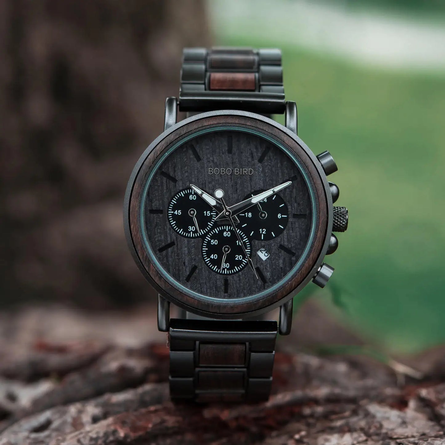 Luxury Wooden Watch - Premium Wood and Stainless Steel Timepiece