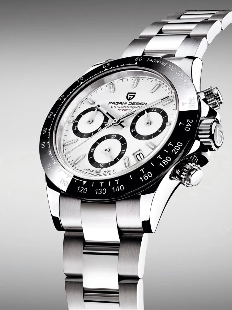 Premium Quartz Business Watch - Luxury Sapphire Crystal Chronograph