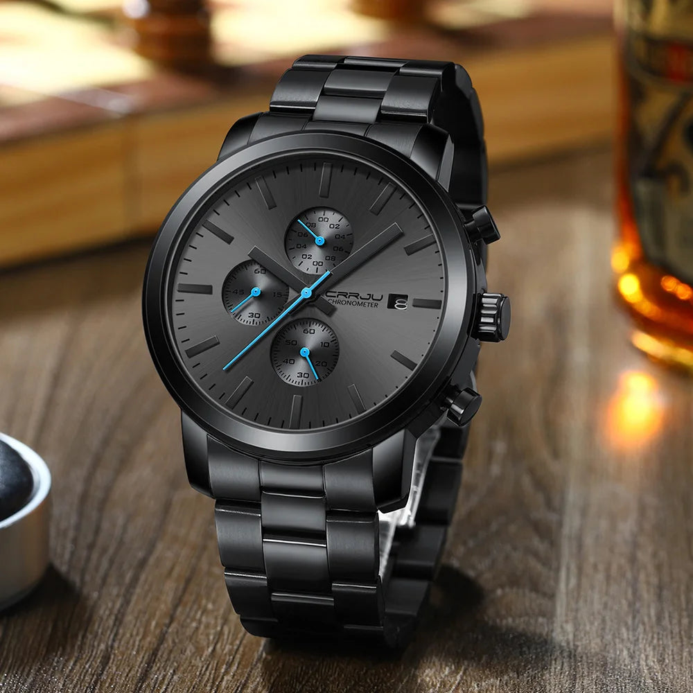 Fashionable Business Style Watch - 30M Waterproof Stainless Steel Timepiece