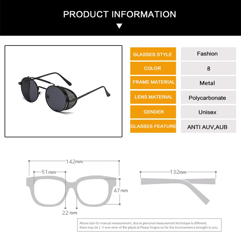 Vintage Polygon Sunglasses - Premium Alloy UV400 Eyewear