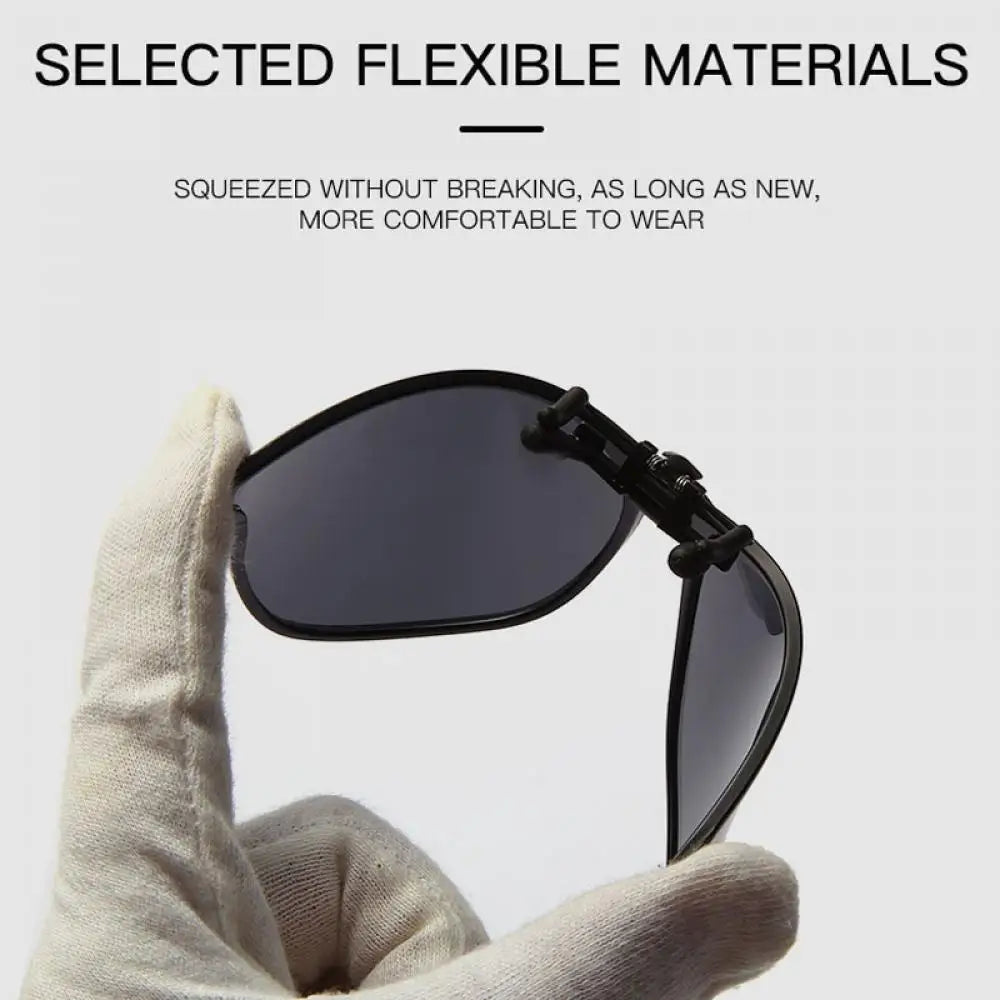 Polarized Clip-On Sunglasses - Versatile Oval Design