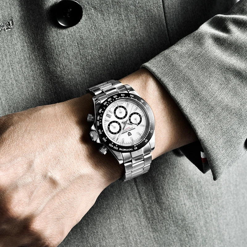 Premium Quartz Business Watch - Luxury Sapphire Crystal Chronograph
