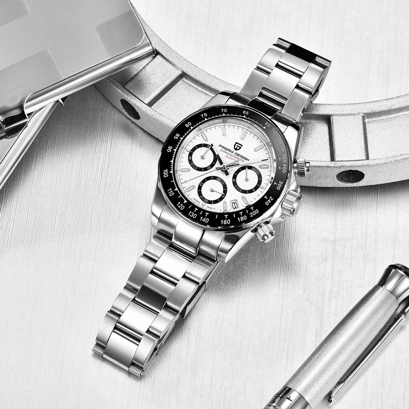 Premium Quartz Business Watch - Luxury Sapphire Crystal Chronograph