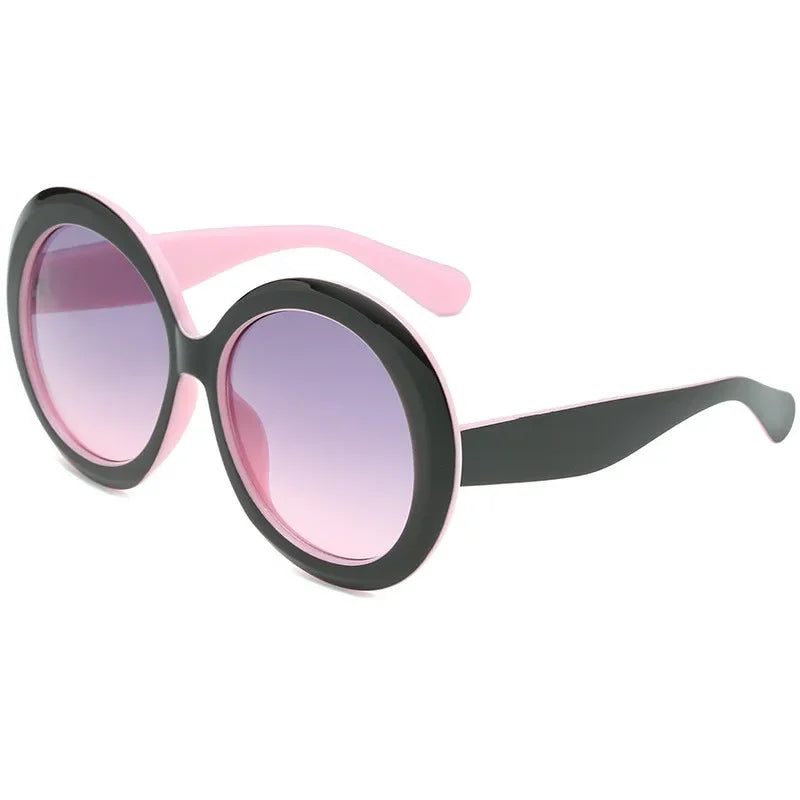 Oversized Oval Sunglasses - Circular UV400 Adventure Eyewear