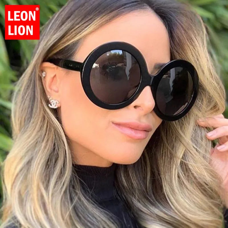 Oversized Oval Sunglasses - Circular UV400 Adventure Eyewear