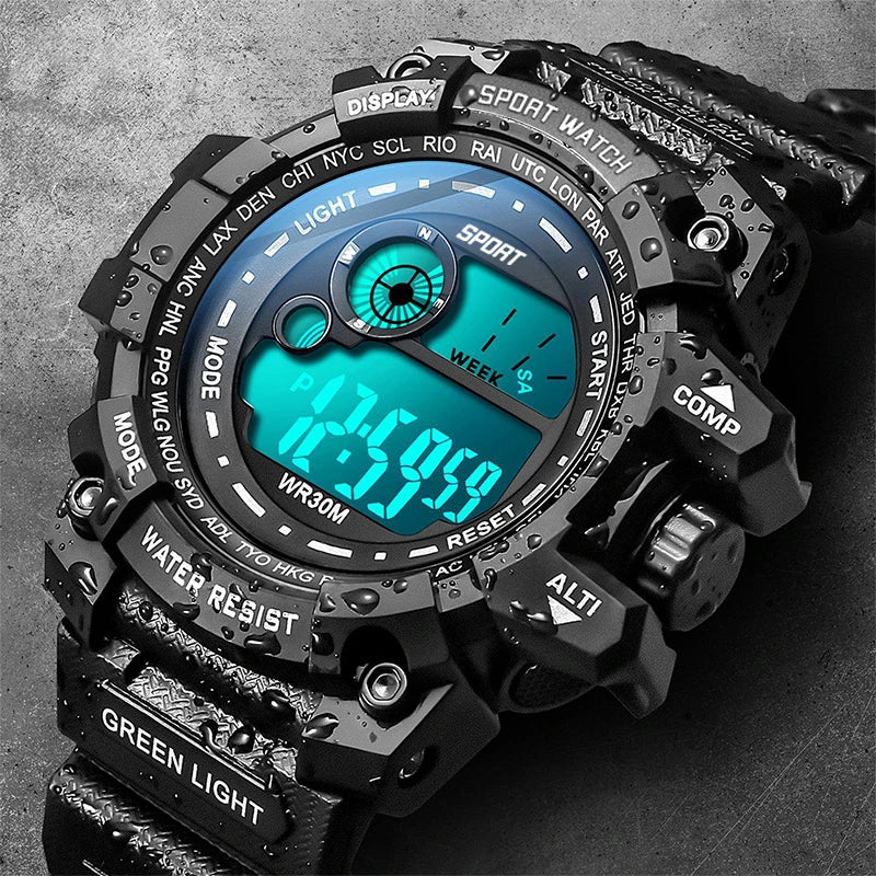 Military LED Watch - Sporty Outdoor Digital Timepiece