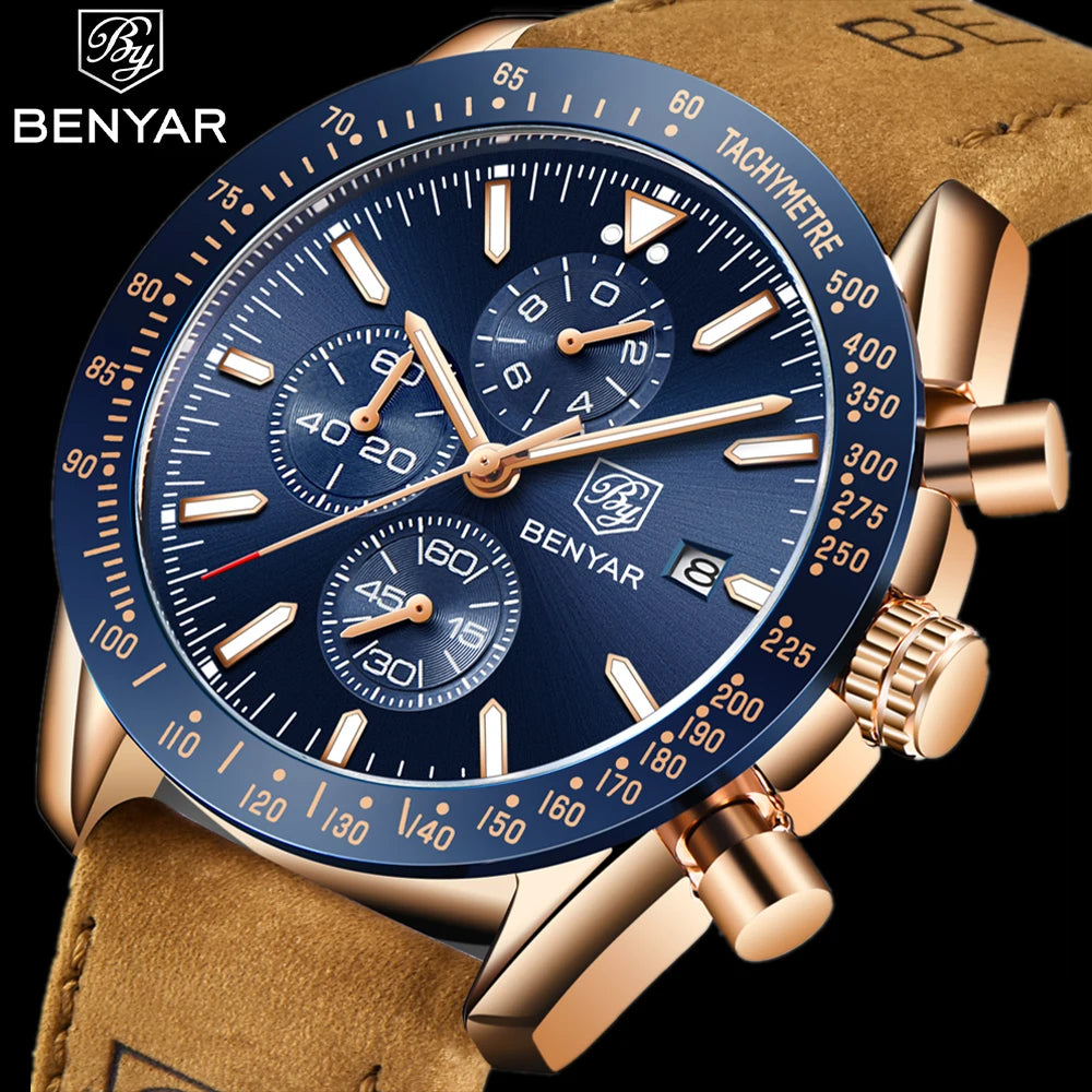 Luxury Chronograph Watch - Premium Silicone Strap Timepiece