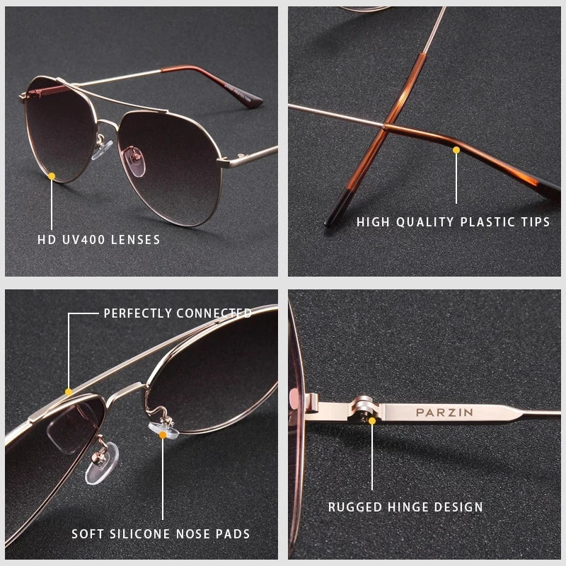 UV400 Mirror Aviator Sunglasses - Premium Alloy Outdoor Eyewear