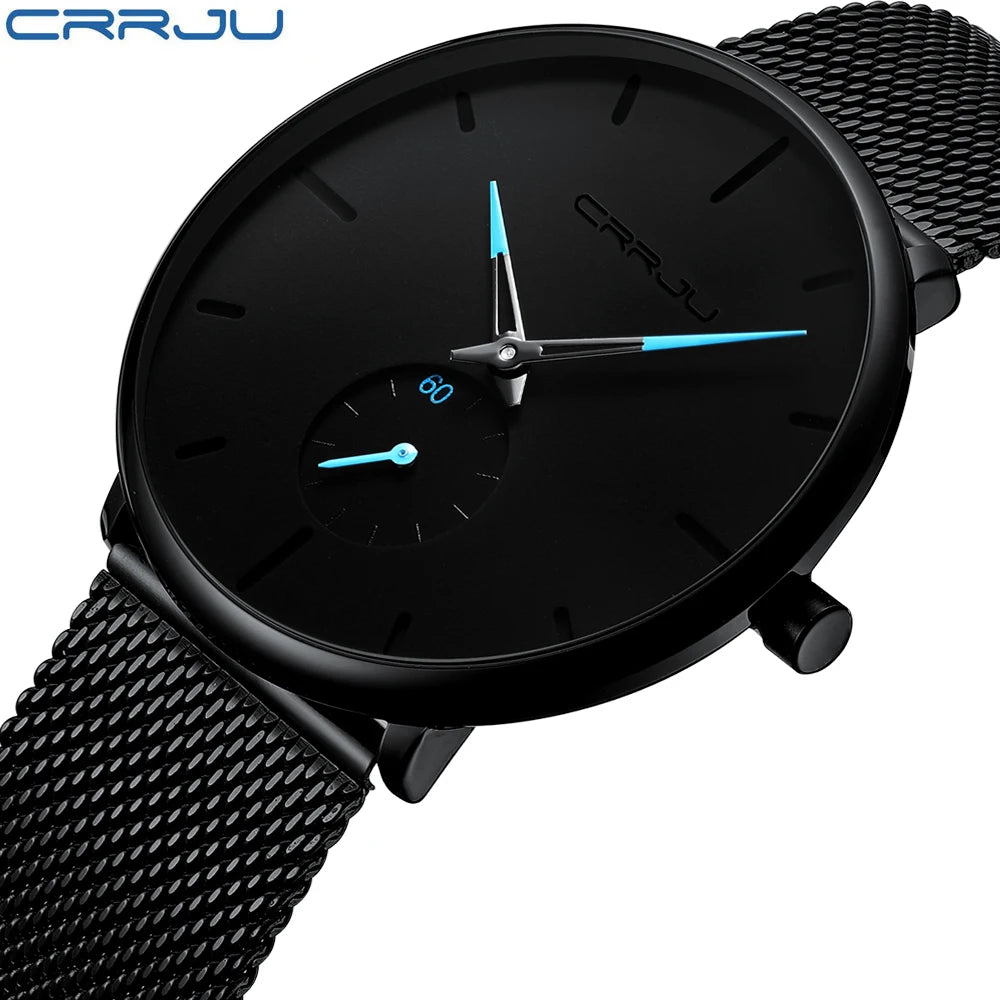 Slim Mesh Waterproof Watch - Premium Stainless Steel Sporty Timepiece