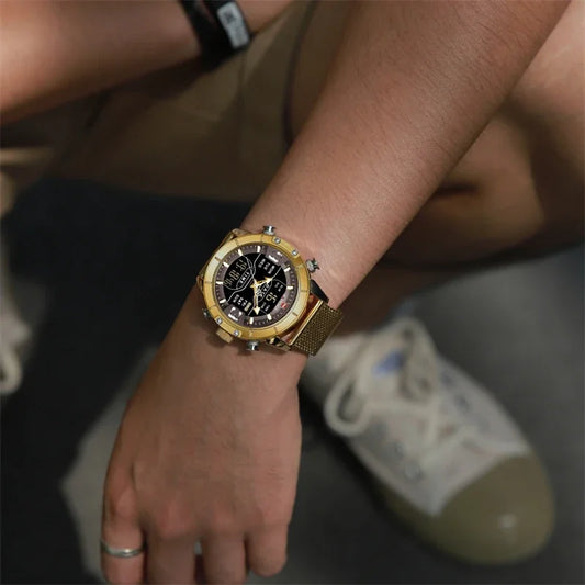 Classic Retro Watch - Premium Stainless Steel Mesh Design