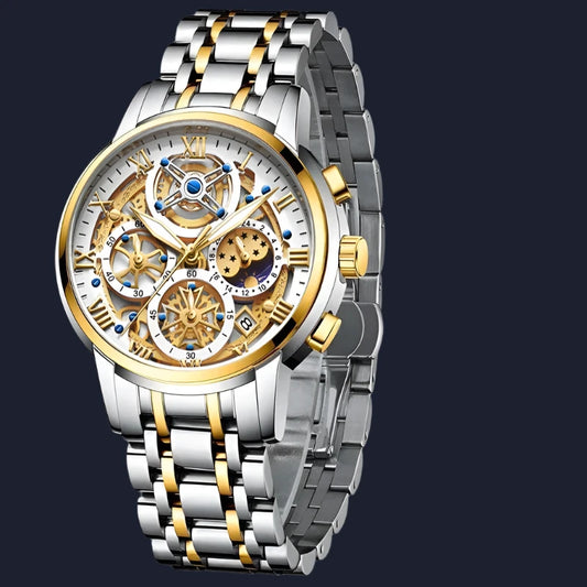 Classy Waterproof Sport Chronograph - Premium Stainless Steel Timepiece