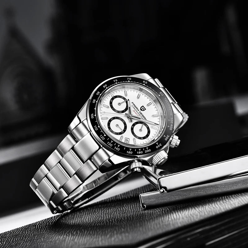 Premium Quartz Business Watch - Luxury Sapphire Crystal Chronograph