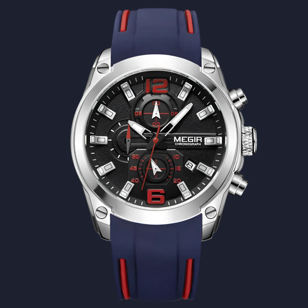 Premium Chronograph Analog Watch - Luminous Quartz with Date Display