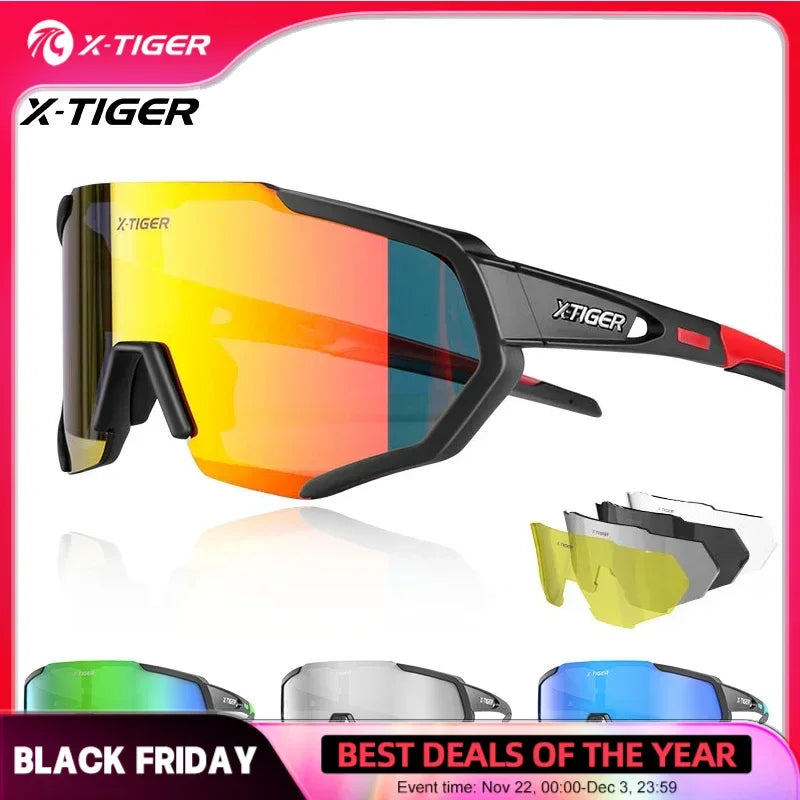 Professional Polarized Cycling Sunglasses - Multi-Lens Sports Eyewear