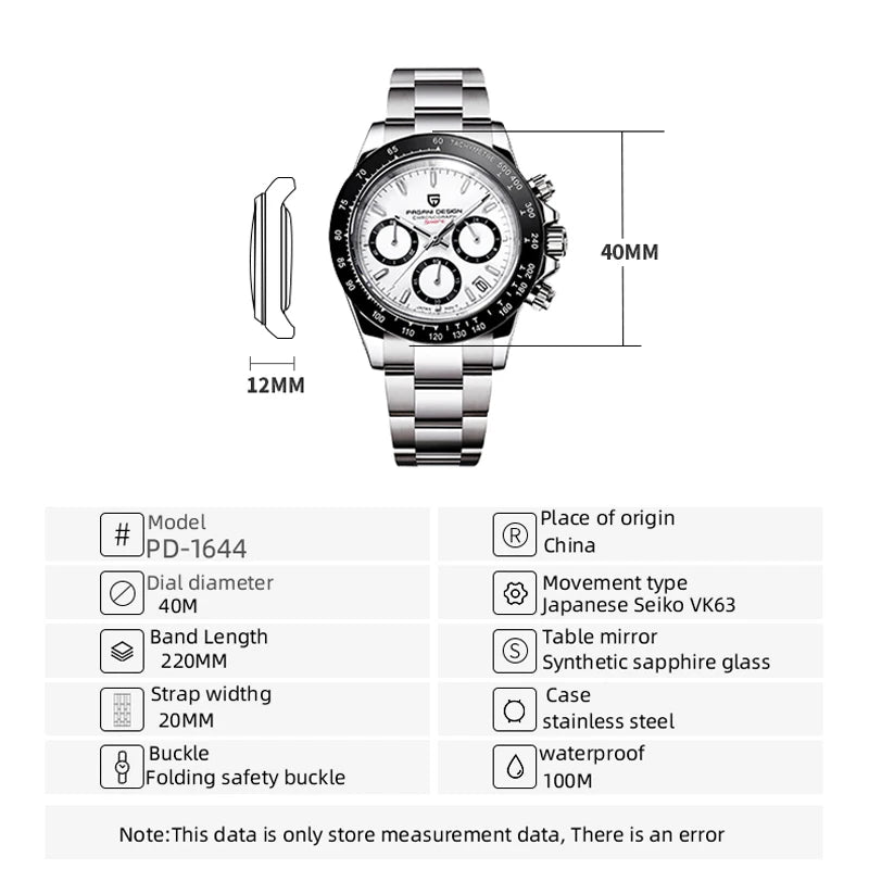 Premium Quartz Business Watch - Luxury Sapphire Crystal Chronograph