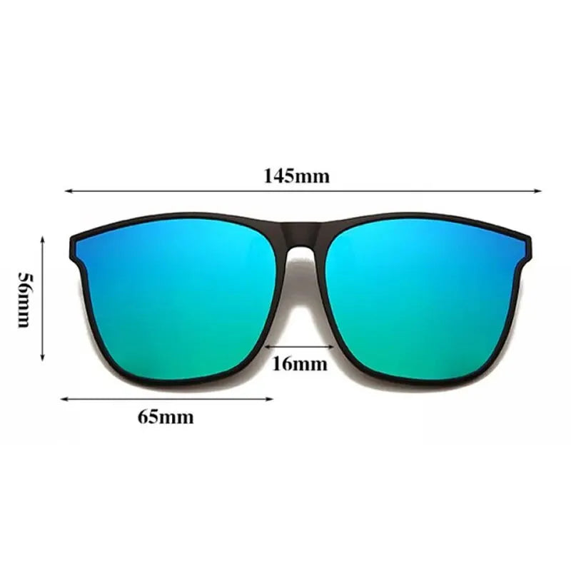 Polarized Clip-On Sunglasses - Versatile Oval Design