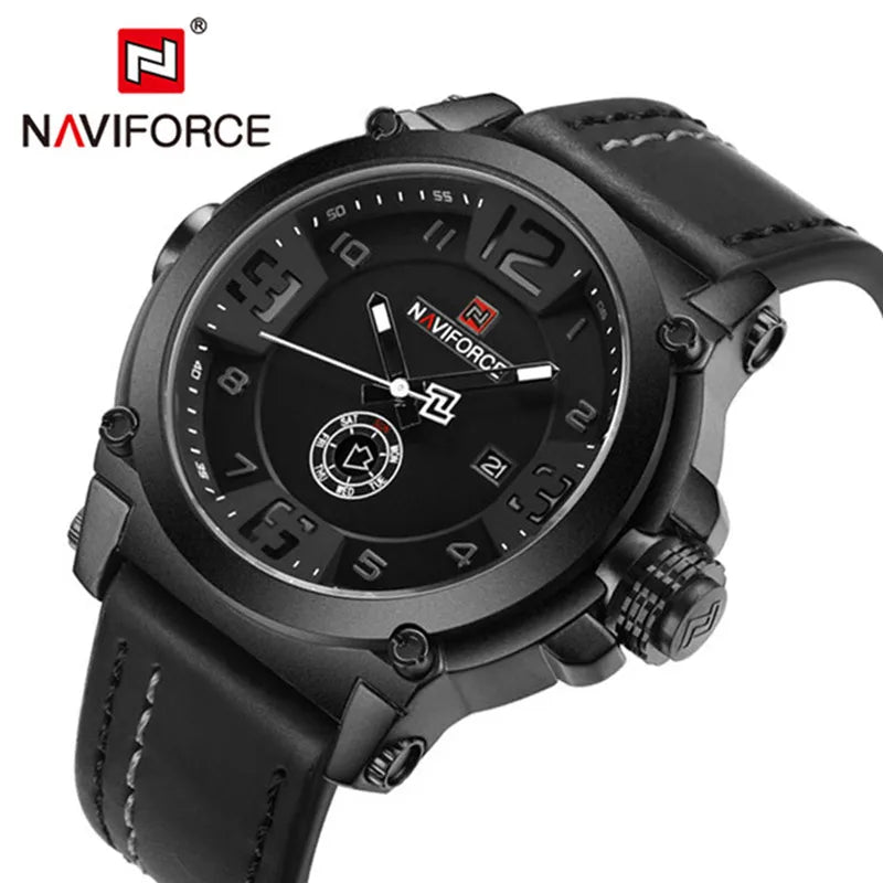 Top Luxury Leather Strap Sports Watch - Premium Numberless Display Timepiece