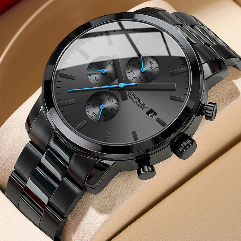 Fashionable Business Style Watch - 30M Waterproof Stainless Steel Timepiece