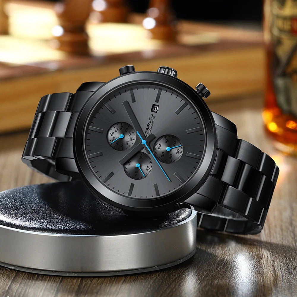 Fashionable Business Style Watch - 30M Waterproof Stainless Steel Timepiece