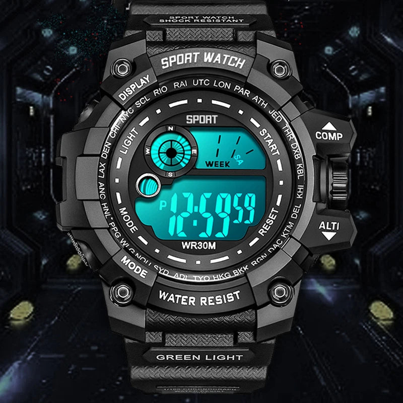 Military LED Watch - Sporty Outdoor Digital Timepiece