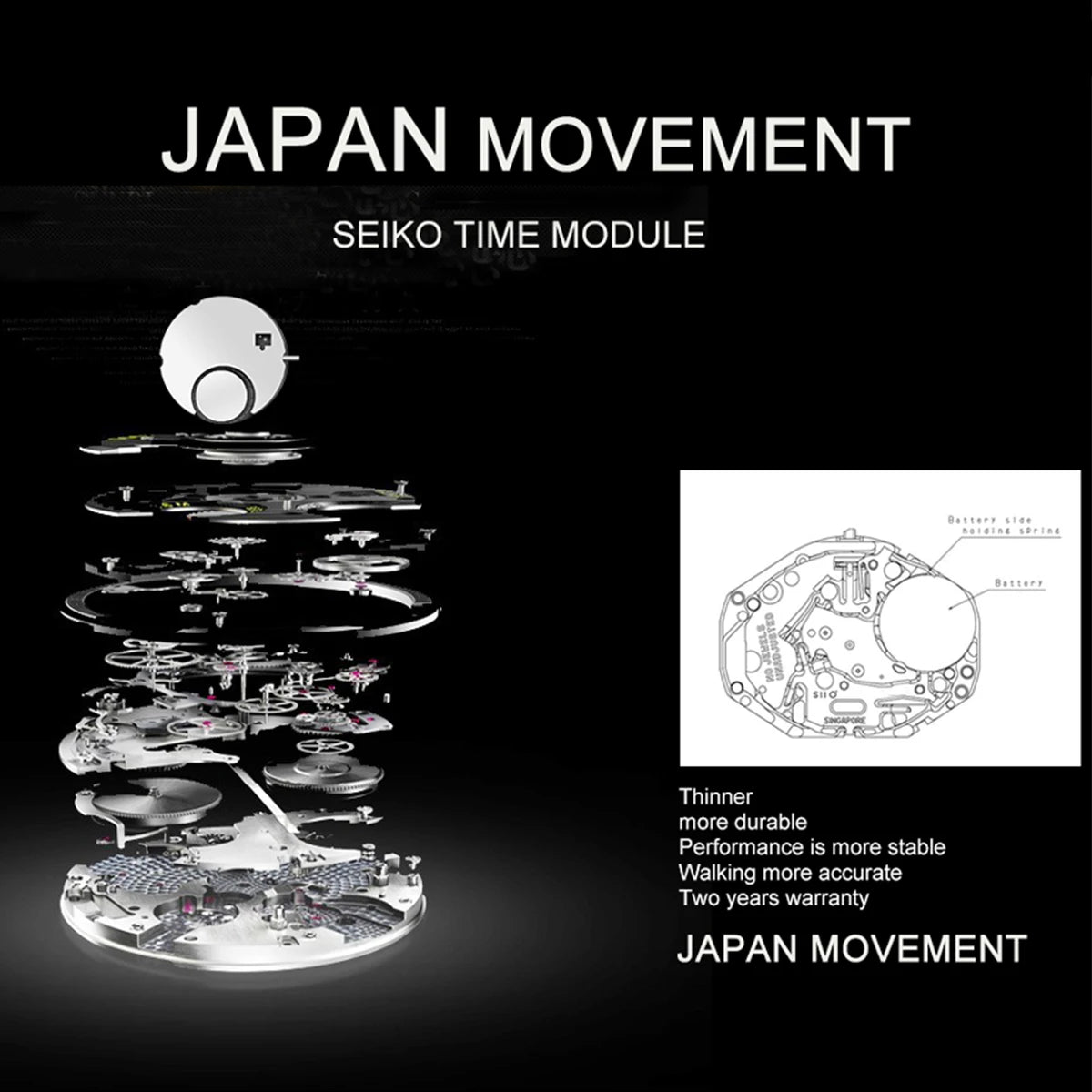 Stainless Steel Mesh Rose Gold Watch - SEIKO Movement Timepiece