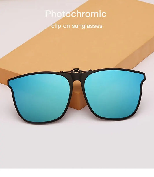 Polarized Clip-On Sunglasses - Versatile Oval Design
