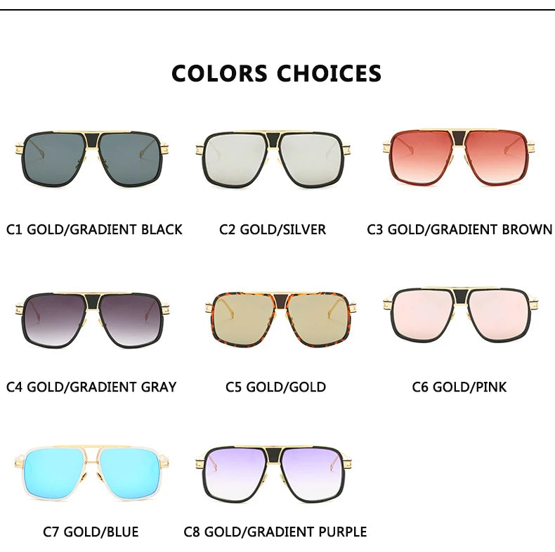 Classic Luxury Aviator Sunglasses - Premium Metal Frame Design