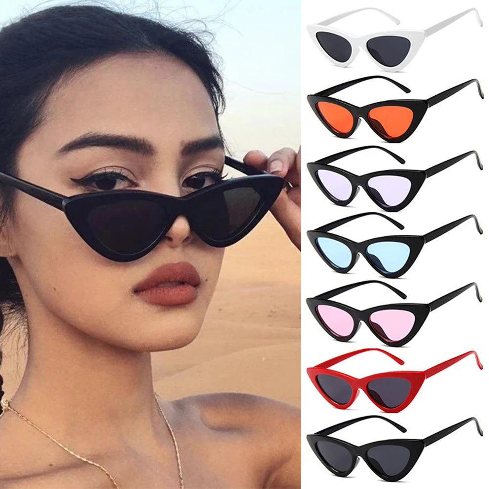 Classy Retro Cat Eye Sunglasses - UV400 Polycarbonate Eyewear