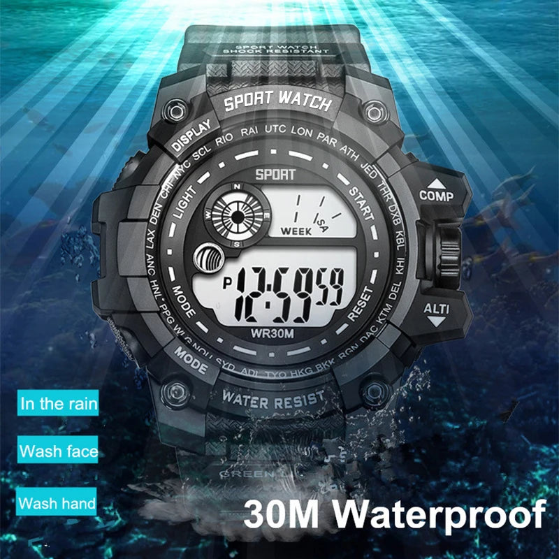 Military LED Watch - Sporty Outdoor Digital Timepiece